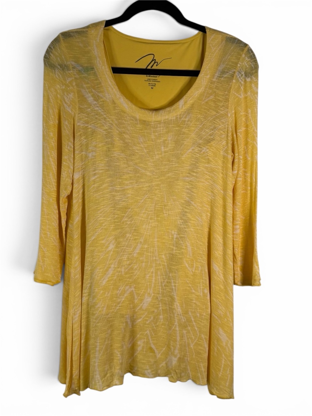 Miracle Suit Women’s Yellow Scoop Neck 3/4 Sleeve with built in tank top